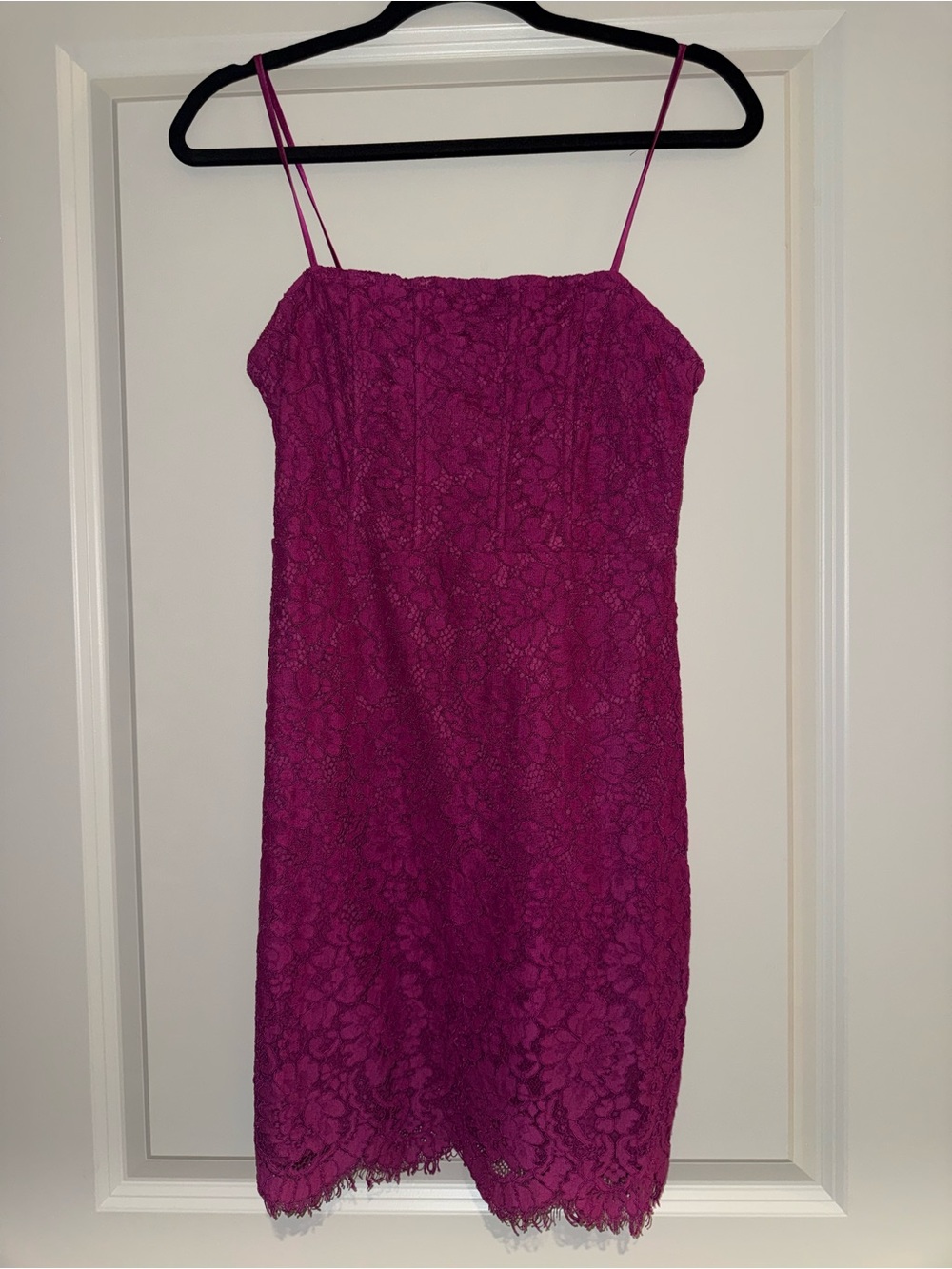 Lulu's Magenta Lace Dress
